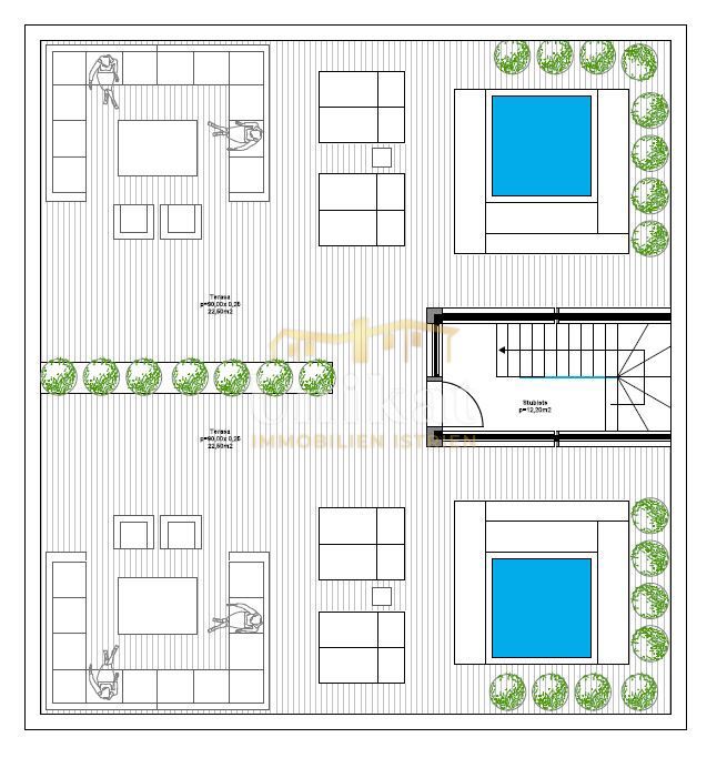 Penthouse z veliko strešno teraso - 4 km od morja